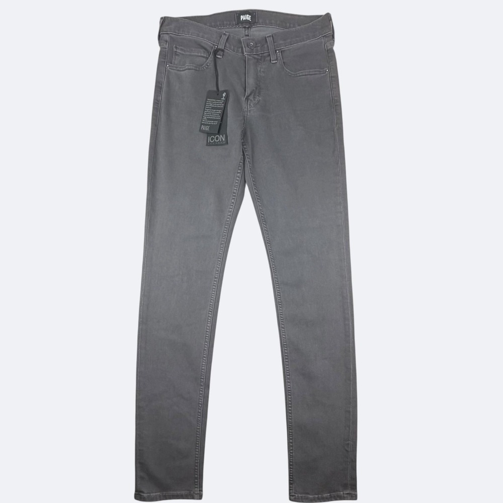 Paige Croft Jeans Mens 30x32 Gray Skinny Transcend Stretch Denim Icon USA Flaw